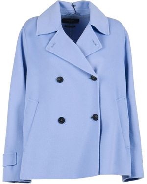 Weekend by Maxmara Double-Breasted Blazer - Blue