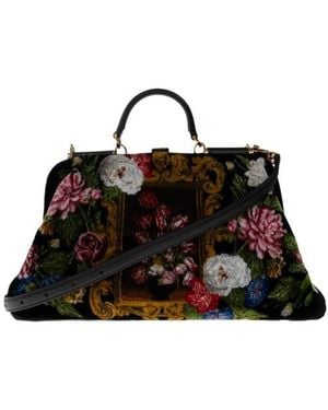 Dolce & Gabbana Patterned Shoulder Bag - Black