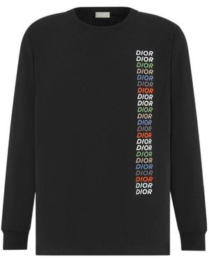 Dior Crew Neck Long-Sleeved T-Shirt - Black