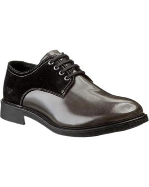 Armani Jeans Logo Details Business Casual Shoes - Black