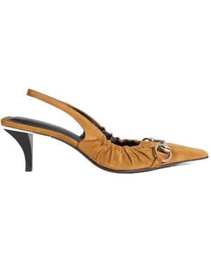 Gucci Vittoria Slingback With Elastic - Metallic