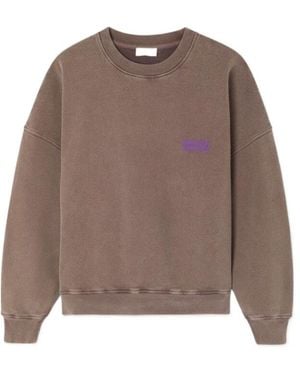 American Vintage Plizzy Logo Sweatshirt - Brown