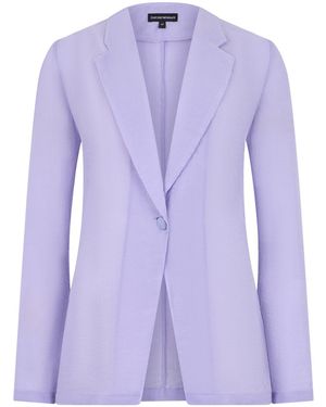 Emporio Armani Single-Breasted Blazer - Purple