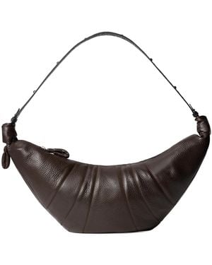 Lemaire Large Croissant Knotted Shoulder Bag - Brown
