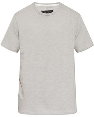 Rag & Bone Slub Crewneck T-Shirt - Gray