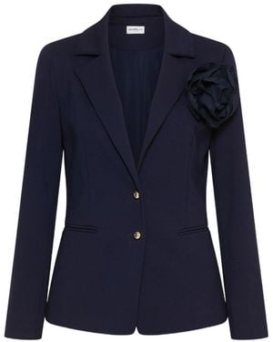 Marella Slim-Fit Jersey Blazer - Blue