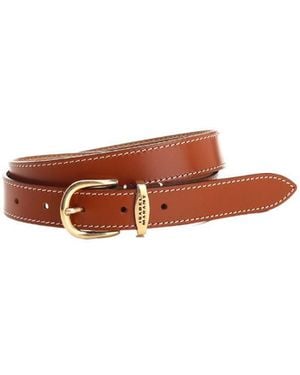Isabel Marant Logo Engraved Buckle Belt - Brown