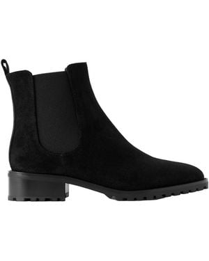 Manolo Blahnik Chelata 30 Suede Chelsea Boots - Black