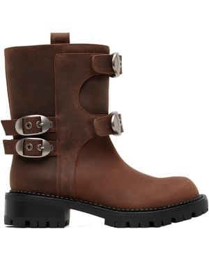 Marc Jacobs Buckle Ankle Boots - Brown