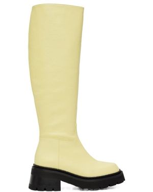 BY FAR Thick-Heeled Boots - White