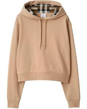Burberry Long Sleeve Short Jumper - Natural