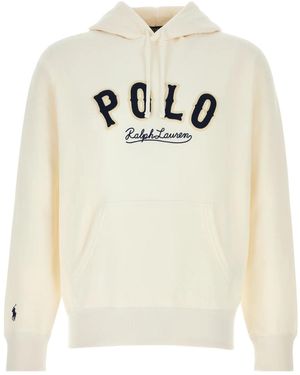 Polo Ralph Lauren Long-Sleeved Drawstring Hoodie - White