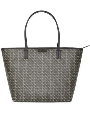 Tory Burch Ever-Ready Zipped Tote Bag - Grey