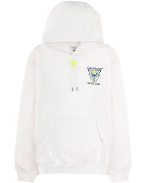 CASABLANCA Tennis Club Graphic Hoodie - White