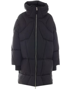 Thom Krom Padded Hooded Long Coat - Blue
