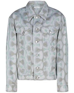 Dries Van Noten Long-Sleeved Casual Jacket - Blue