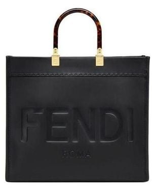 Fendi Sunshine Medium Tote Bag - Black