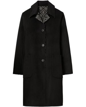 Tory Burch Reversible Buttoned Coat - Black