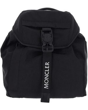 Moncler Logo Printed Backpack - Blue