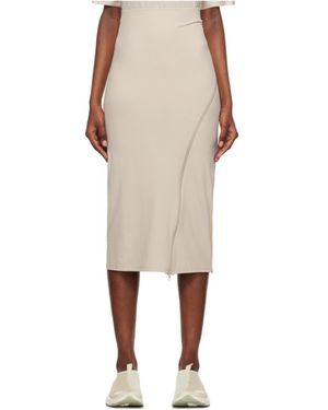 Post Archive Faction PAF Elastic Zipper Skirts - Natural