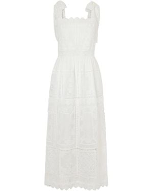 Zimmermann Aster Lace Trim Slip Dress - White