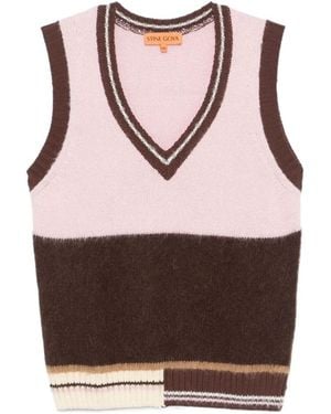 Stine Goya V-Neck Vest - Brown
