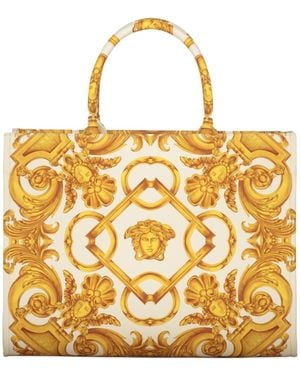Versace Medusa Barocco Top Handle Bag - Metallic