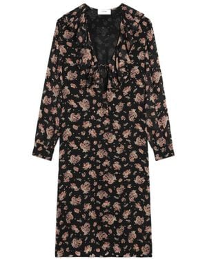 Celine Jabot Dress - Black