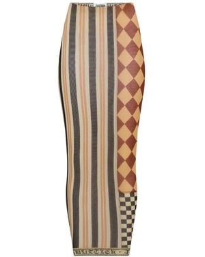 Jean Paul Gaultier Patchwork Printed Maxi Skirt - Multicolour