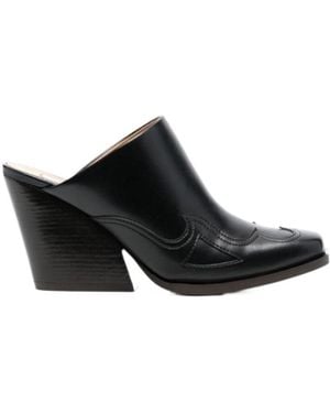 Stella McCartney Square-Toe Slip-On Mules - Black