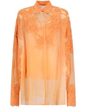 Ermanno Scervino Embroidered Shirt - Orange