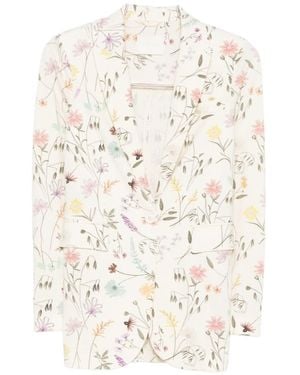 Circolo 1901 Floral Print Blazer - White
