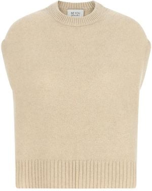 Be You 9040 Ribbed Knit Vest - Natural
