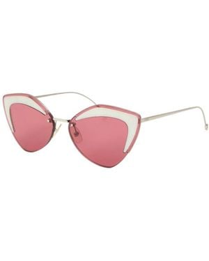 Fendi Contrast-Colored Cat's Eye Sunglasses - Pink