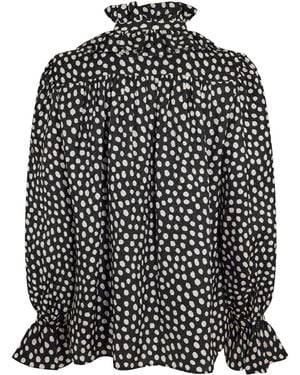 Chloé Polka Blouse Ld62 - Black