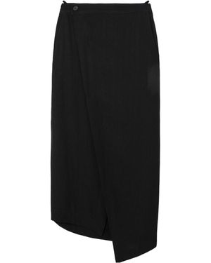 Petar Petrov Asymmetric Cady Maxi Wrap Skirt - Black