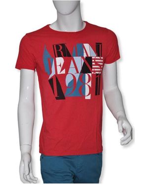 Armani Jeans Logo Details T-Shirt - Red