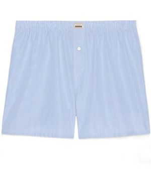 Gucci Logo-Patch Boxers - Blue