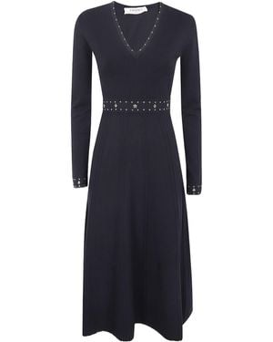 Twinset Studded Maxi Dress - Blue