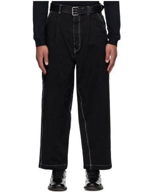 Comme des Garçons Spun Twill Garment Dyed Trousers - Black