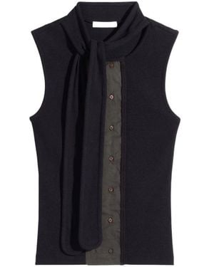 Lemaire Fitted Asymmetric Top - Black