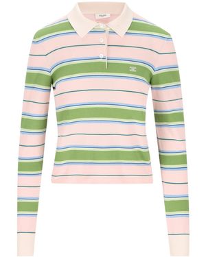 Celine Long-Sleeved Polo Shirt - Green
