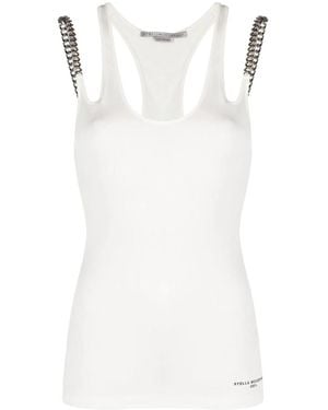 Stella McCartney Diamond-Cut Strap Top - White