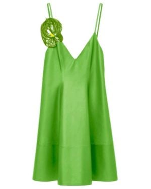 Loewe Anthurium Strappy Dress - Green