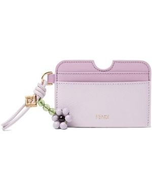Fendi Ff Diamonds Card Case - Pink