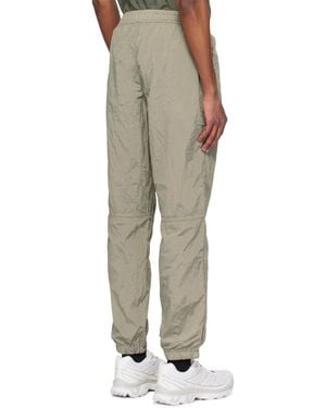 Stone Island Logo Patch Straight Leg Trousers - Black