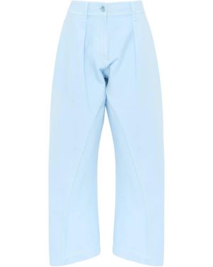 JW Anderson Pleated Panel Trousers - Blue