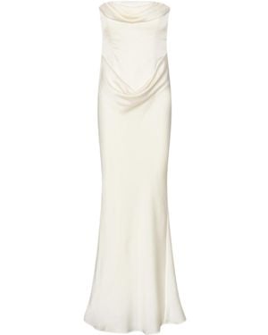 ROTATE BIRGER CHRISTENSEN Corsage Strapless Maxi Dress - White
