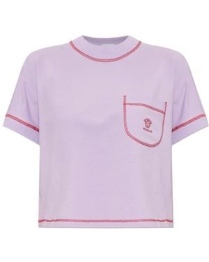 Versace Crew-Neck T-Shirt - Purple