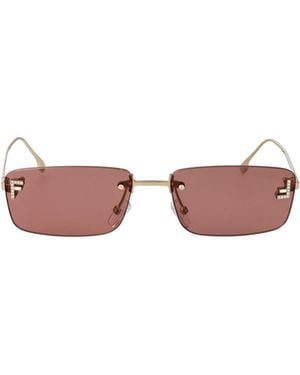 Fendi Eyewear Rectangle Frame Sunglasses - Pink